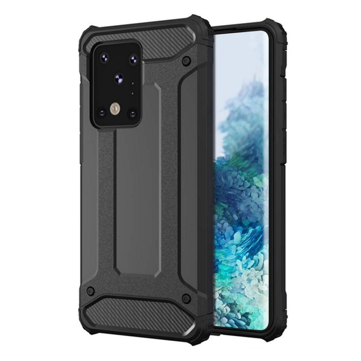 Funda Tipo Hybrid Tough Armor (Pc+Tpu) Negra para Samsung Galaxy S20 Ultra