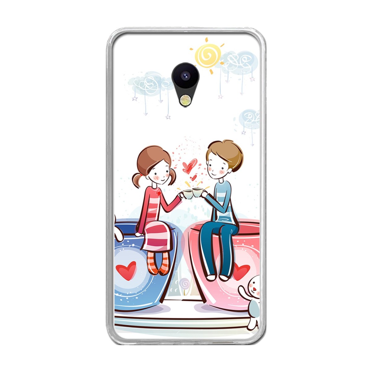 Funda Gel Tpu para Meizu M5 Note Diseño Cafe Dibujos