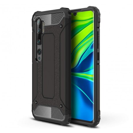 Funda Tipo Hybrid Tough Armor (Pc+Tpu) Negra para Xiaomi Mi Note 10