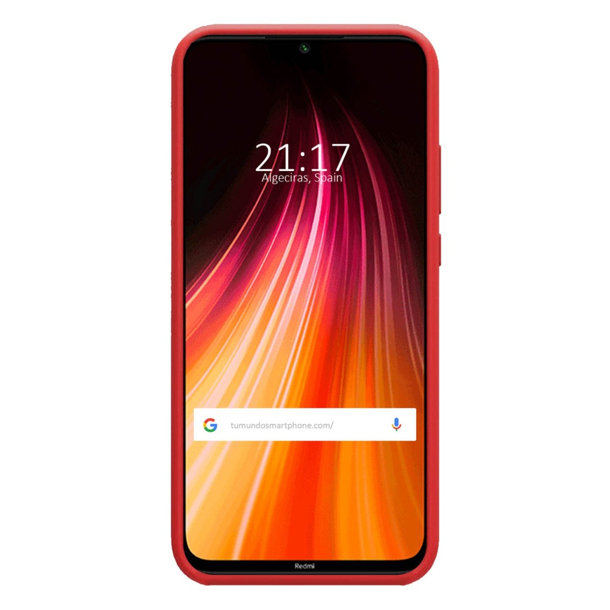Funda Silicona Líquida Ultra Suave para Xiaomi Redmi Note 8T color Roja