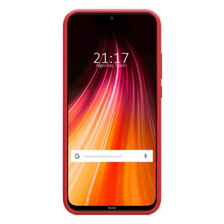 Funda Silicona Líquida Ultra Suave para Xiaomi Redmi Note 8T color Roja