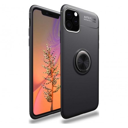 Funda Magnetica Soporte con Anillo Giratorio 360 para Iphone 11 Pro (5.8) Negra