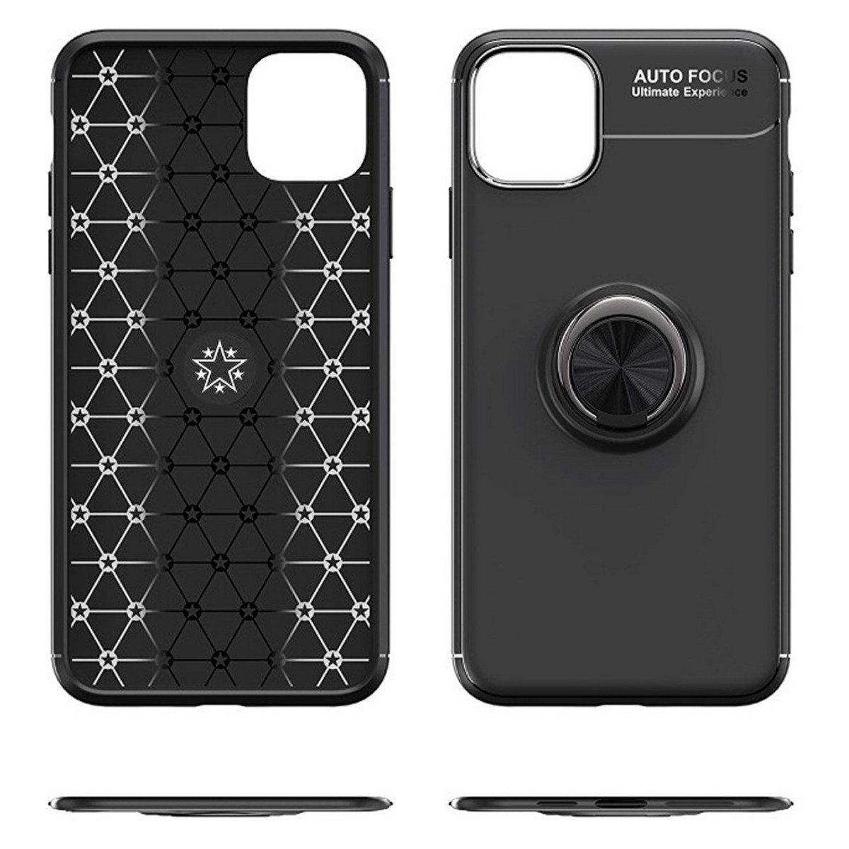 Funda Magnetica Soporte con Anillo Giratorio 360 para Iphone 11 Pro (5.8) Negra
