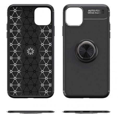 Funda Magnetica Soporte con Anillo Giratorio 360 para Iphone 11 Pro (5.8) Negra
