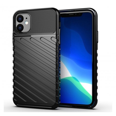 Funda Gel Flexible Thunder Armor Rugged para Iphone 11 (6.1) color Negra