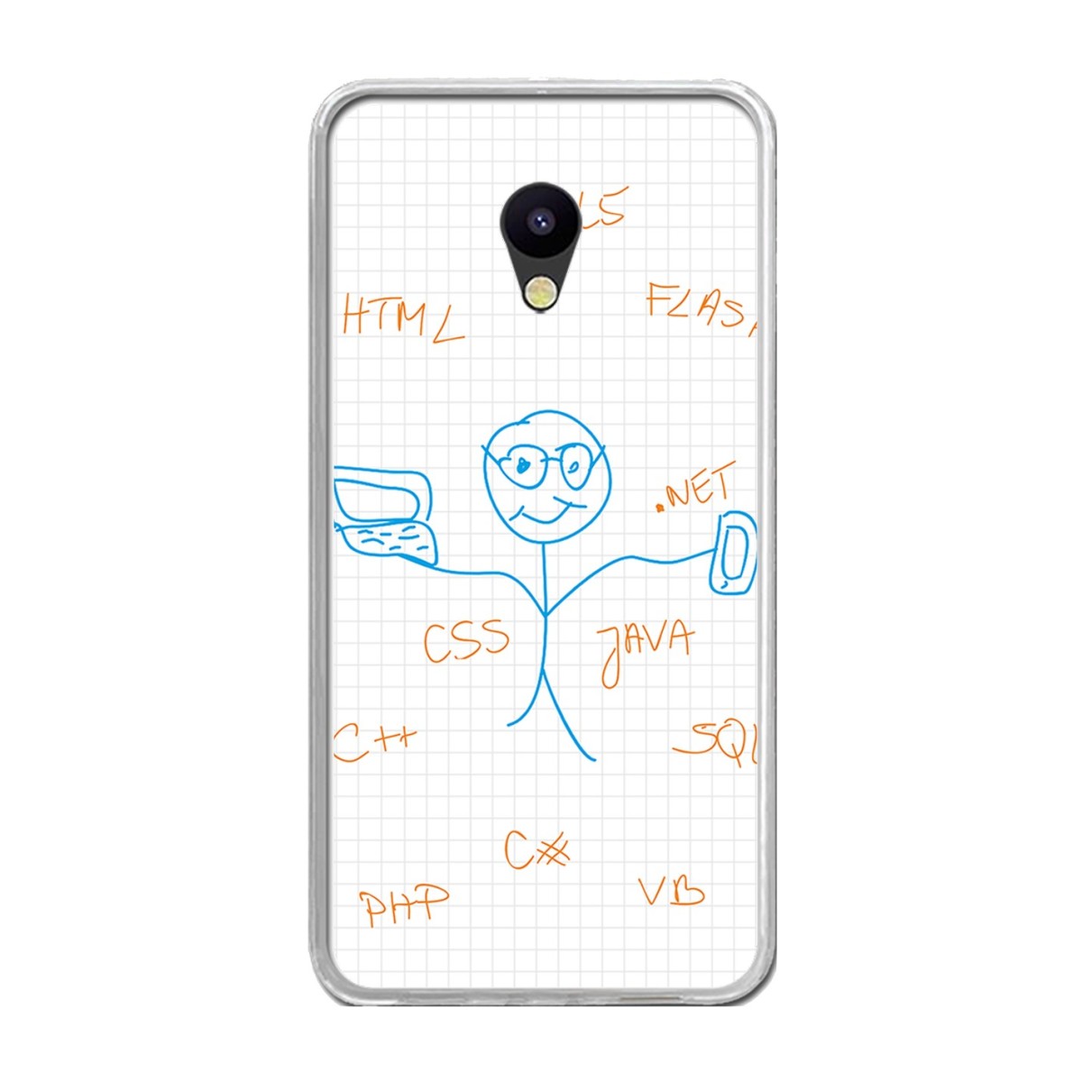 Funda Gel Tpu para Meizu M5 Note Diseño Informatico Dibujos