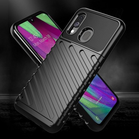Funda Gel Flexible Thunder Armor Rugged para Samsung Galaxy A40 color Negra