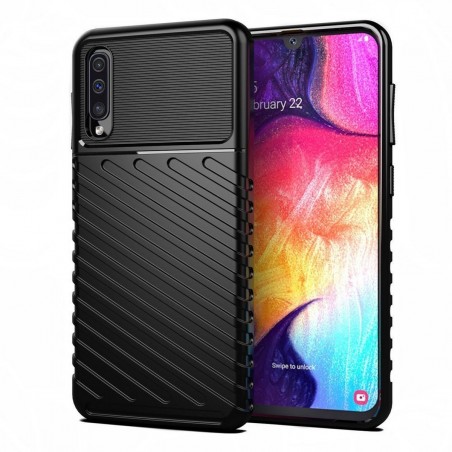 Funda Gel Flexible Thunder Armor Rugged para Samsung Galaxy A50 / A50s / A30s color Negra