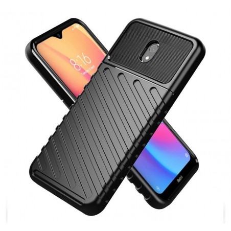 Funda Gel Flexible Thunder Armor Rugged para Xiaomi Redmi 8A color Negra