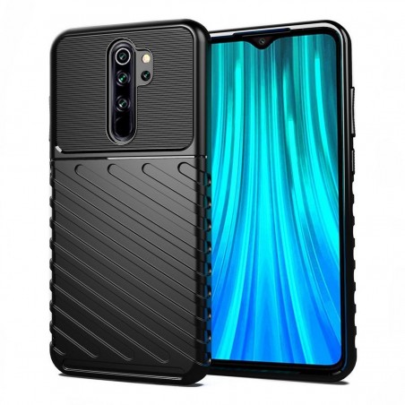 Funda Gel Flexible Thunder Armor Rugged para Xiaomi Redmi Note 8 Pro color Negra