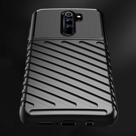 Funda Gel Flexible Thunder Armor Rugged para Xiaomi Redmi Note 8 Pro color Negra