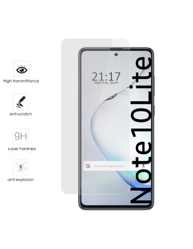Protector Cristal Templado para Samsung Galaxy Note 10 Lite Vidrio
