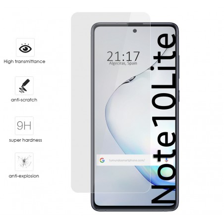 Protector Cristal Templado para Samsung Galaxy Note 10 Lite Vidrio