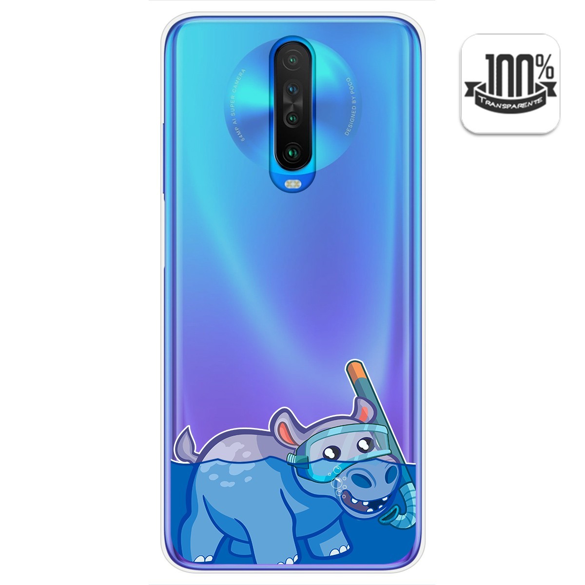 Funda Gel Transparente para Xiaomi Pocophone POCO X2 diseño Hipo Dibujos
