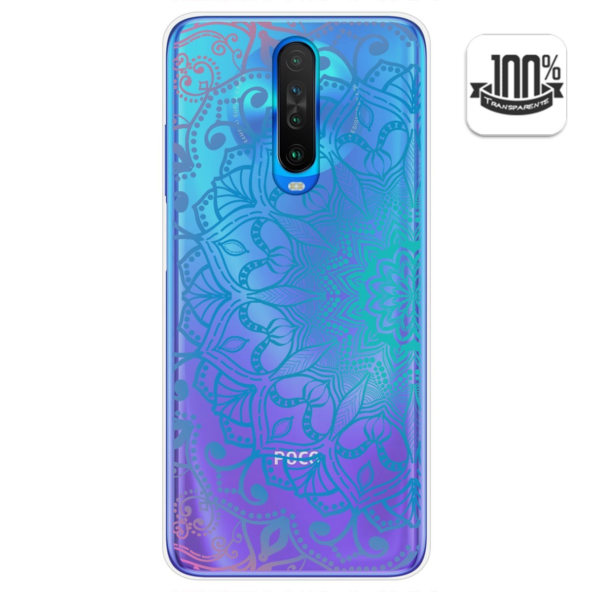 Funda Gel Transparente para Xiaomi Pocophone POCO X2 diseño Mandala Dibujos