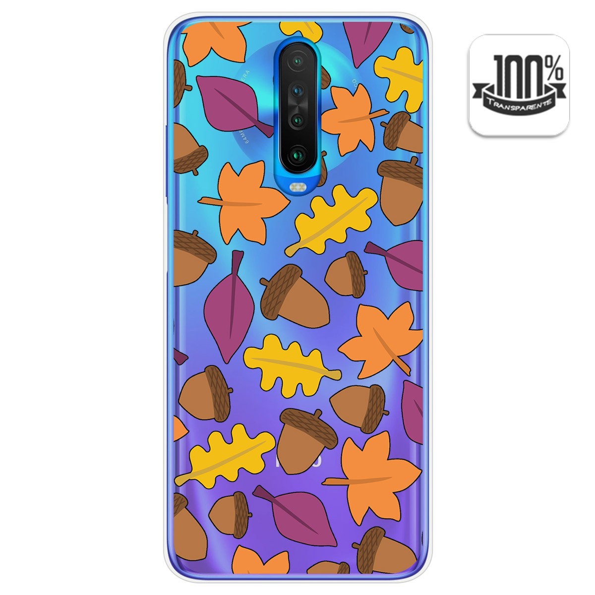 Funda Gel Transparente para Xiaomi Pocophone POCO X2 diseño Otoño Dibujos