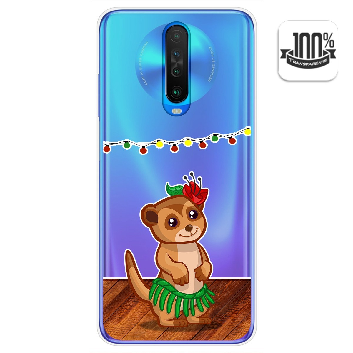 Funda Gel Transparente para Xiaomi Pocophone POCO X2 diseño Suricata Dibujos