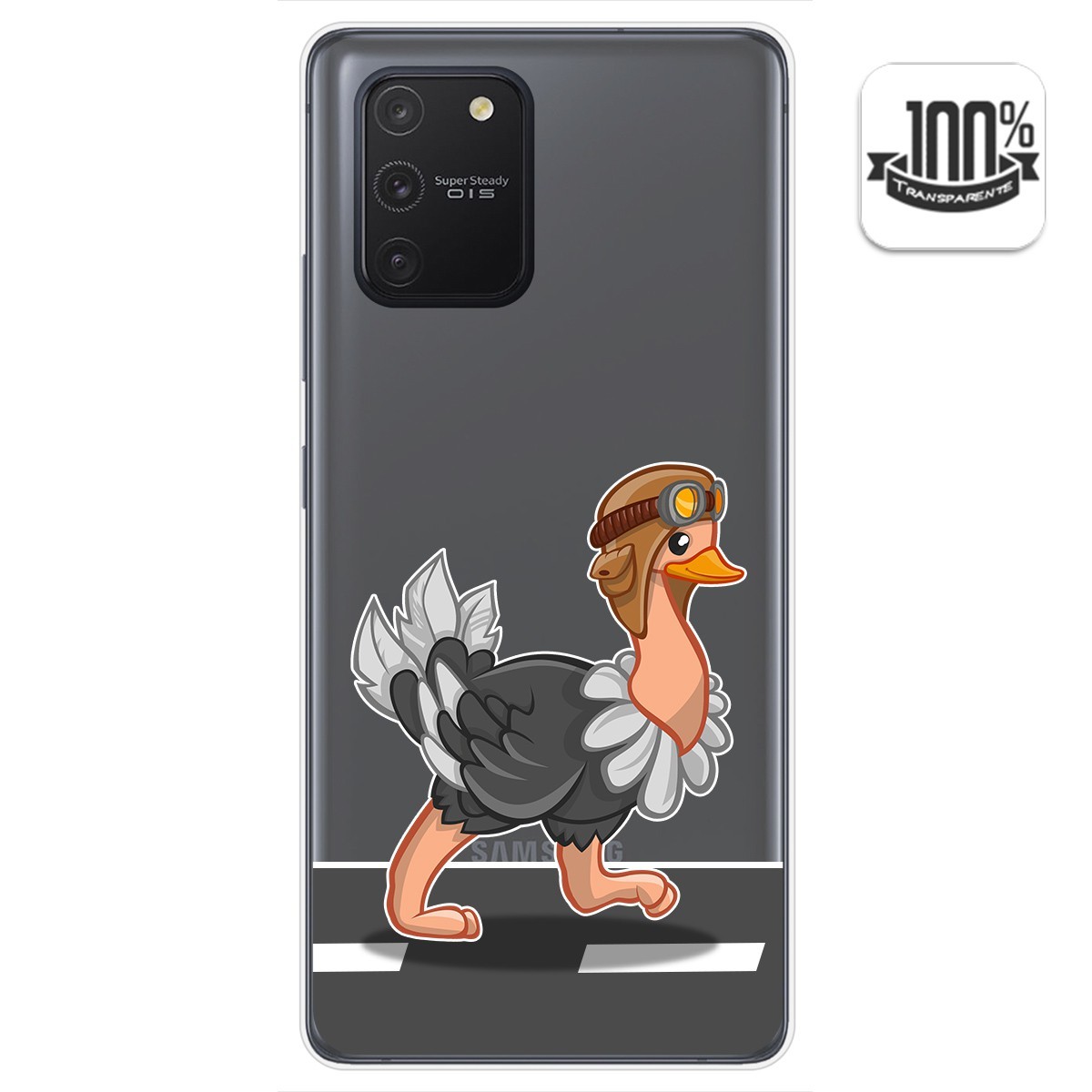 Funda Gel Transparente para Samsung Galaxy S10 Lite diseño Avestruz Dibujos