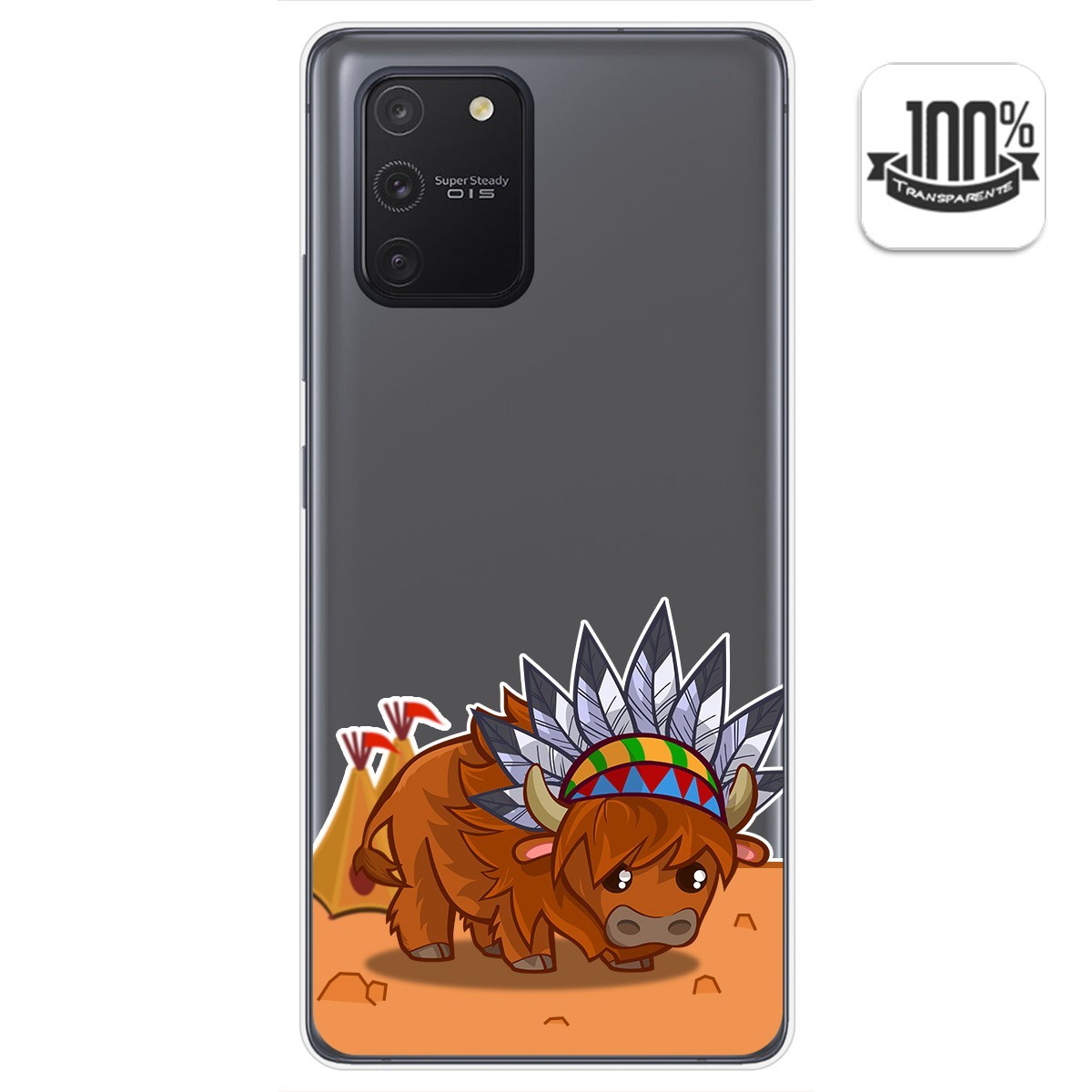 Funda Gel Transparente para Samsung Galaxy S10 Lite diseño Bufalo Dibujos
