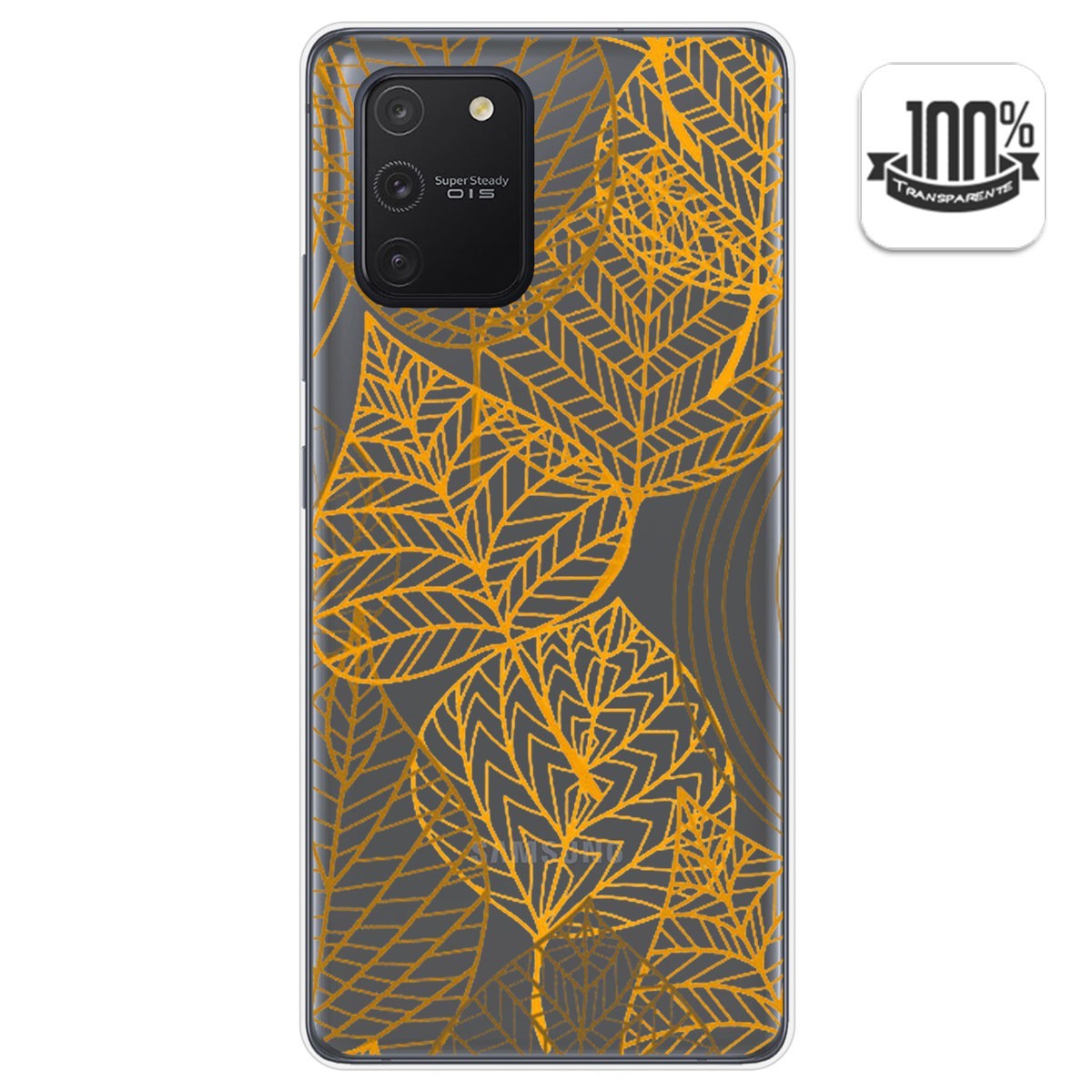 Funda Gel Transparente para Samsung Galaxy S10 Lite diseño Hojas Dibujos