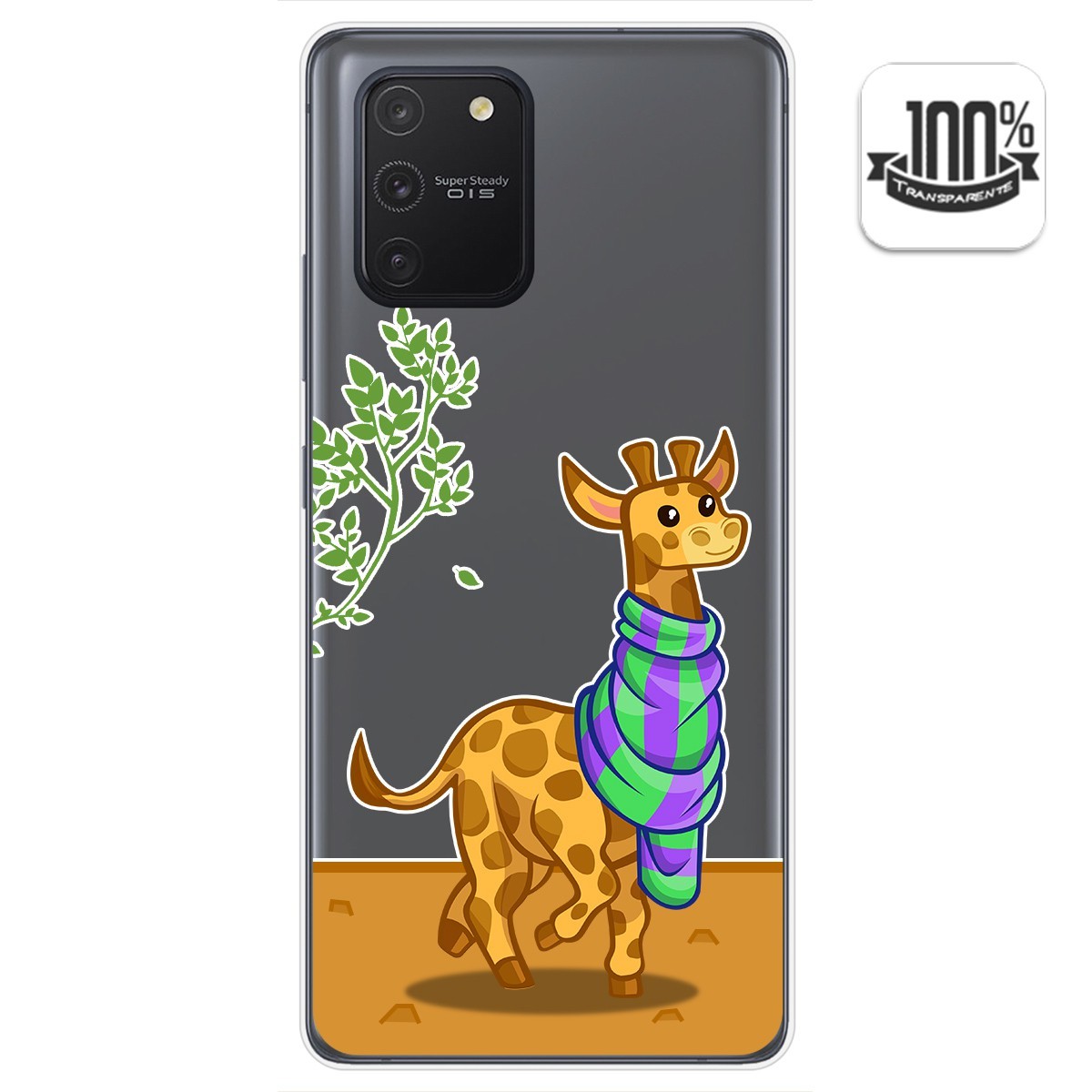 Funda Gel Transparente para Samsung Galaxy S10 Lite diseño Jirafa Dibujos