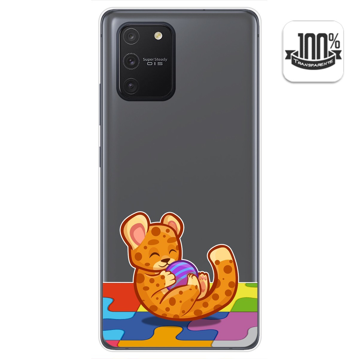 Funda Gel Transparente para Samsung Galaxy S10 Lite diseño Leopardo Dibujos
