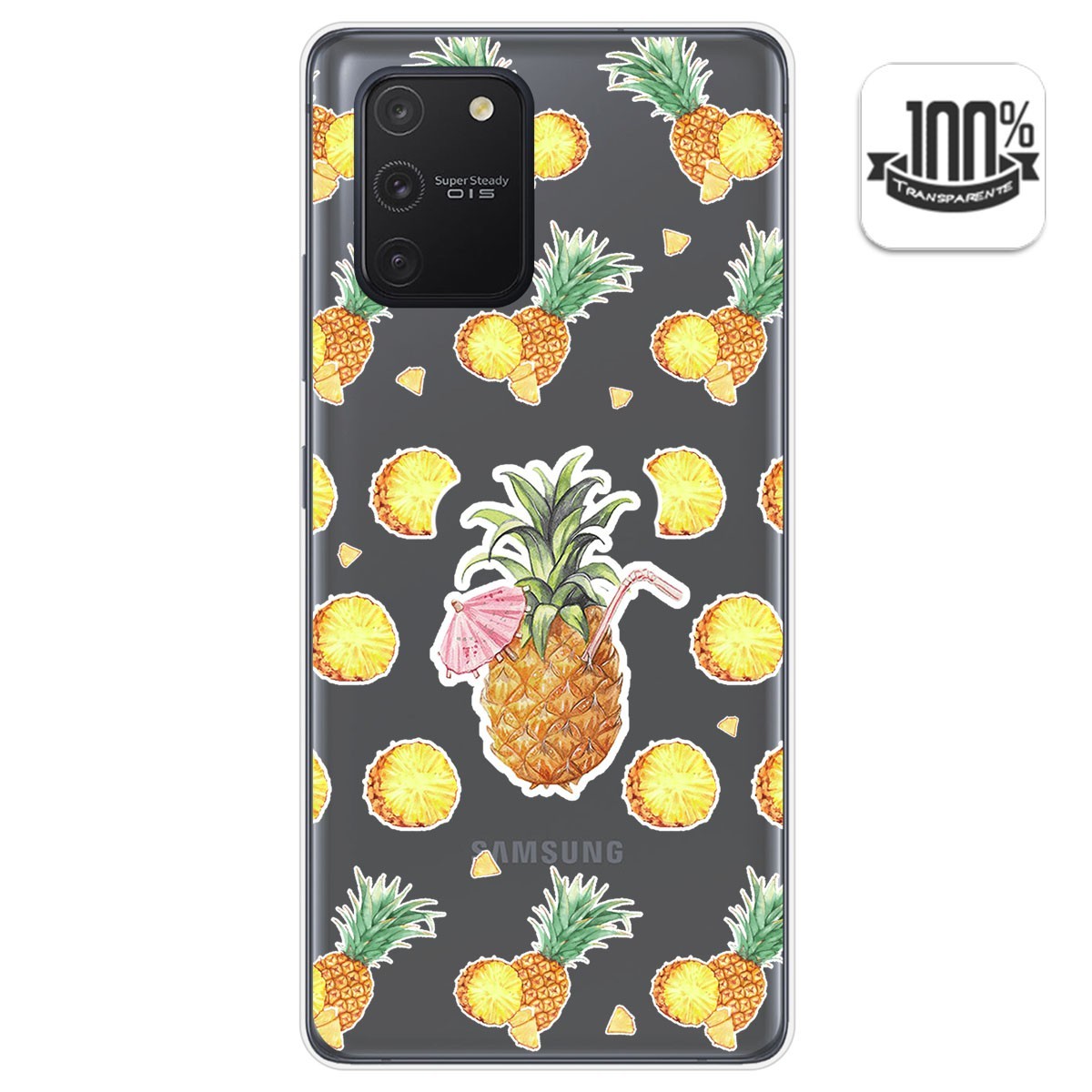 Funda Gel Transparente para Samsung Galaxy S10 Lite diseño Piña Dibujos