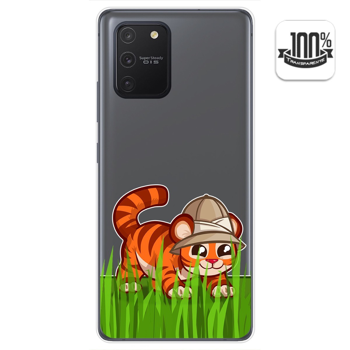 Funda Gel Transparente para Samsung Galaxy S10 Lite diseño Tigre Dibujos