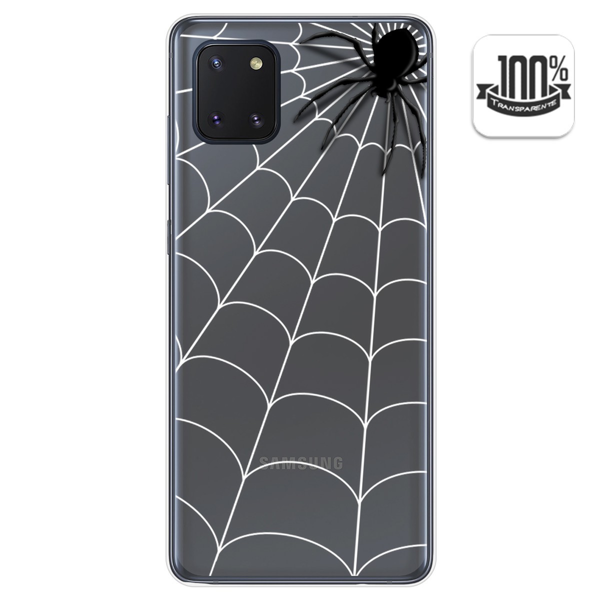 Funda Gel Transparente para Samsung Galaxy Note 10 Lite diseño Araña Dibujos