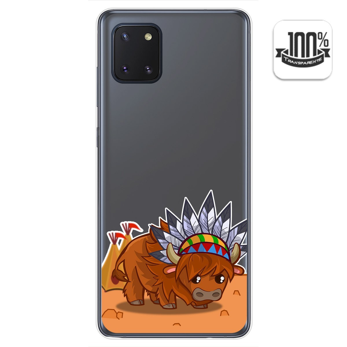 Funda Gel Transparente para Samsung Galaxy Note 10 Lite diseño Bufalo Dibujos