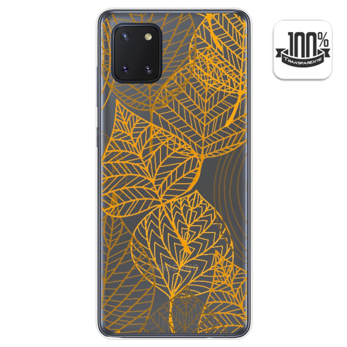 Funda Gel Transparente para Samsung Galaxy Note 10 Lite diseño Hojas Dibujos