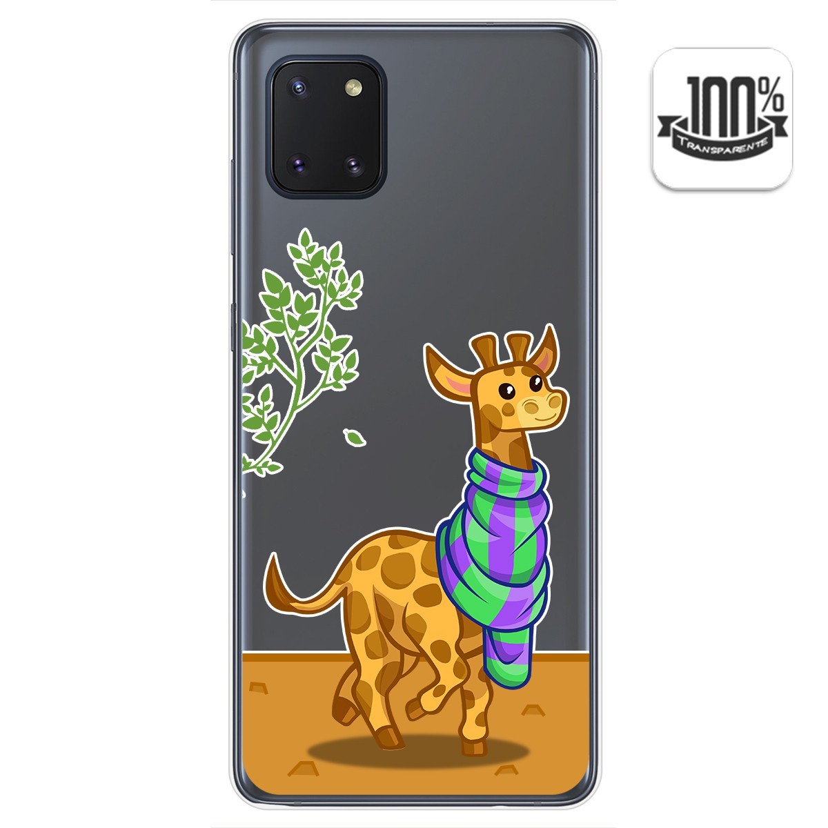 Funda Gel Transparente para Samsung Galaxy Note 10 Lite diseño Jirafa Dibujos