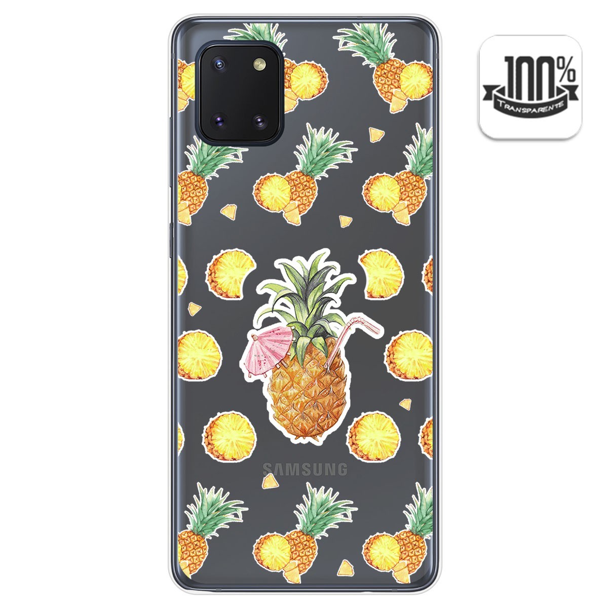 Funda Gel Transparente para Samsung Galaxy Note 10 Lite diseño Piña Dibujos