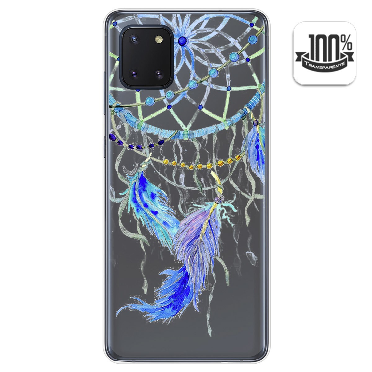 Funda Gel Transparente para Samsung Galaxy Note 10 Lite diseño Plumas Dibujos