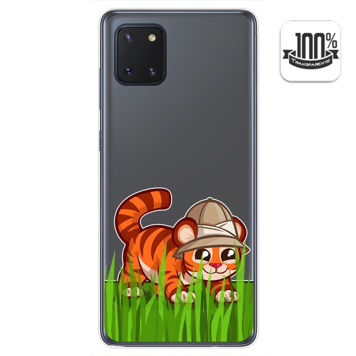 Funda Gel Transparente para Samsung Galaxy Note 10 Lite diseño Tigre Dibujos