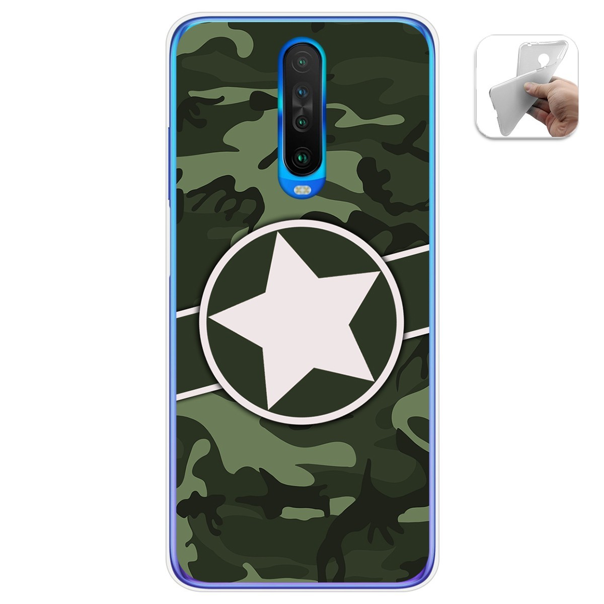 Funda Gel Tpu para Xiaomi Pocophone POCO X2 diseño Camuflaje 01 Dibujos