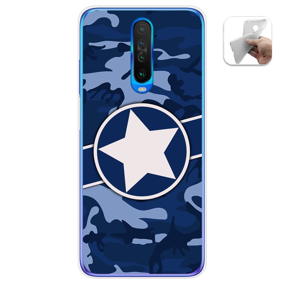 Funda Gel Tpu para Xiaomi Pocophone POCO X2 diseño Camuflaje 03 Dibujos