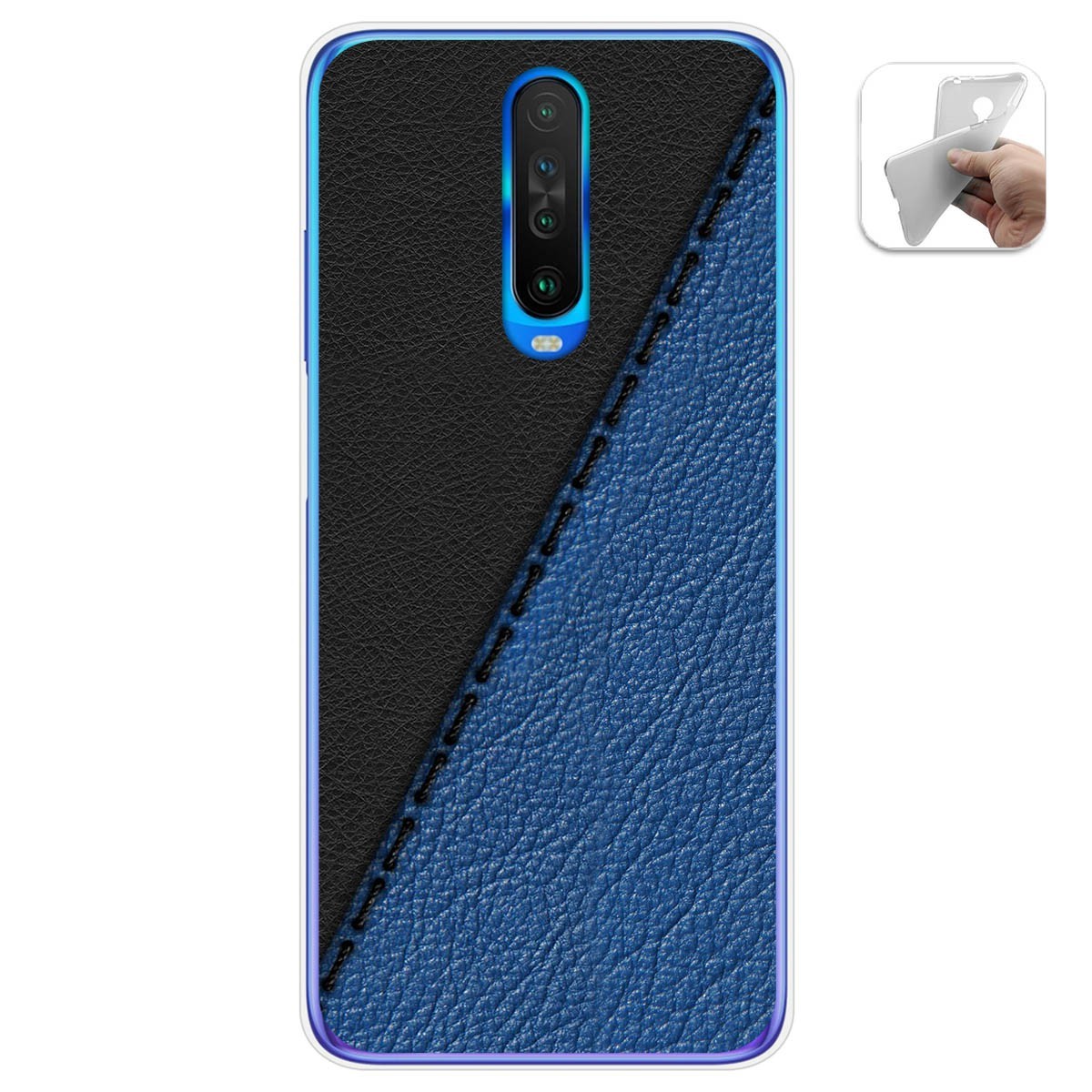 Funda Gel Tpu para Xiaomi Pocophone POCO X2 diseño Cuero 02 Dibujos