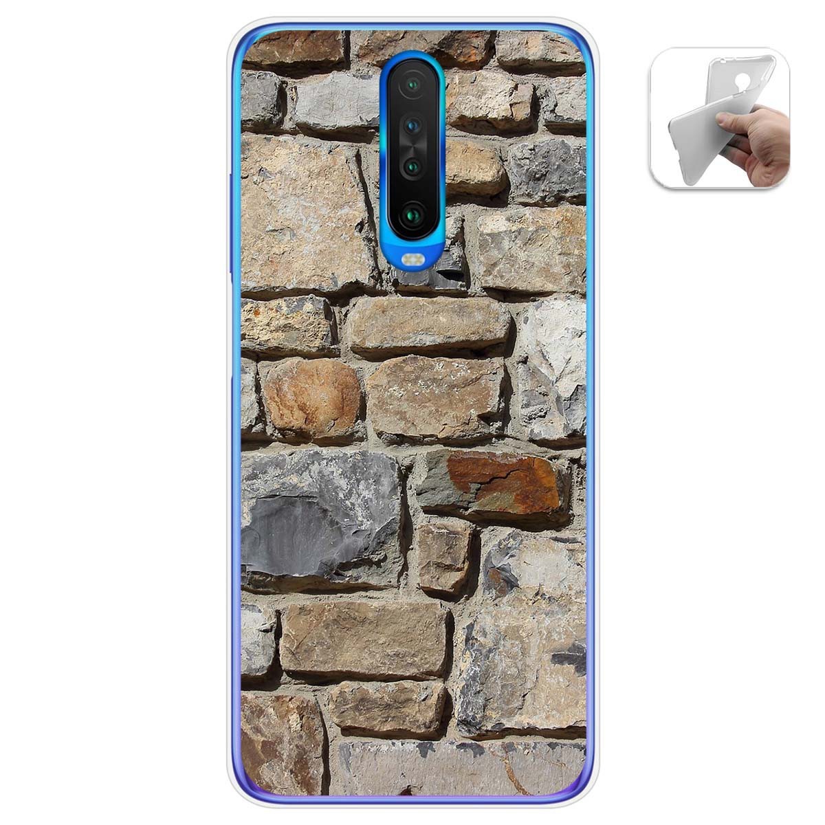 Funda Gel Tpu para Xiaomi Pocophone POCO X2 diseño Ladrillo 03 Dibujos