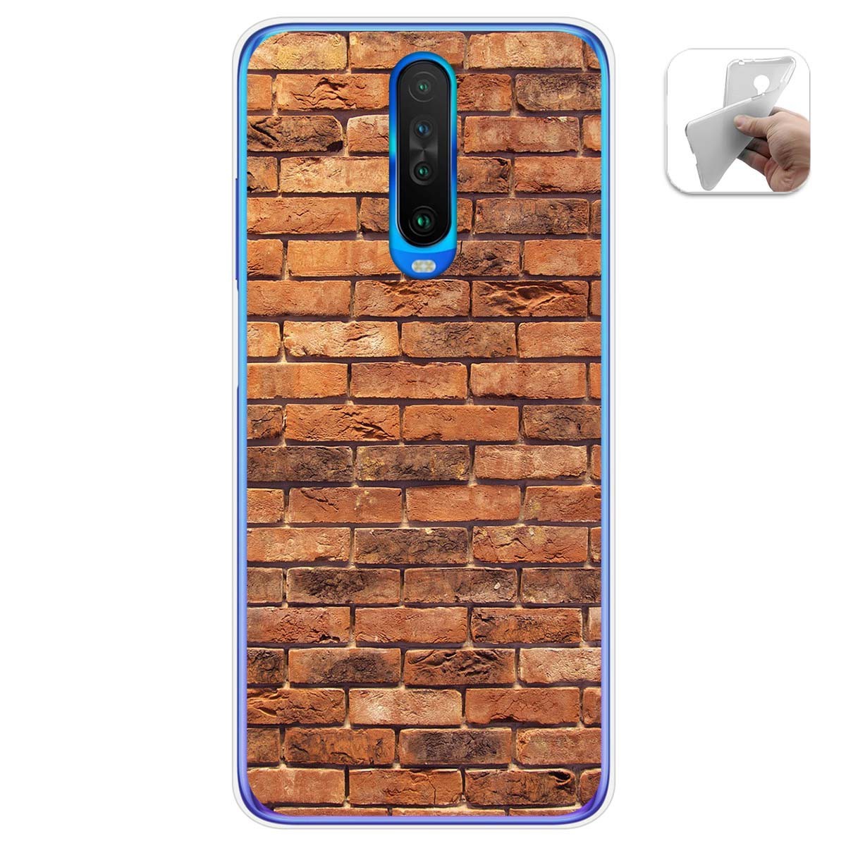 Funda Gel Tpu para Xiaomi Pocophone POCO X2 diseño Ladrillo 04 Dibujos