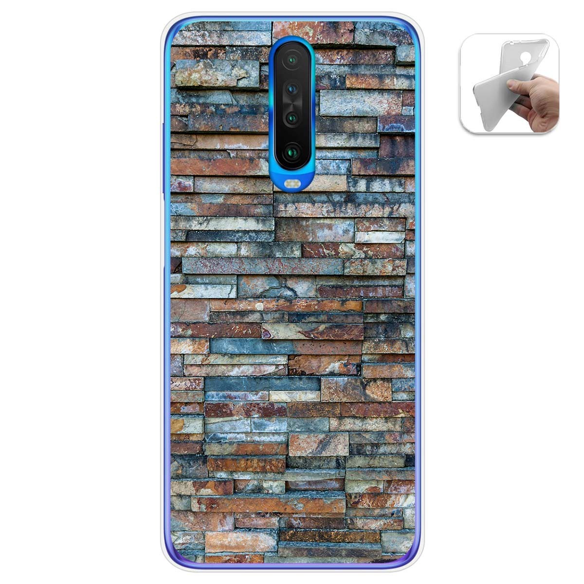 Funda Gel Tpu para Xiaomi Pocophone POCO X2 diseño Ladrillo 05 Dibujos