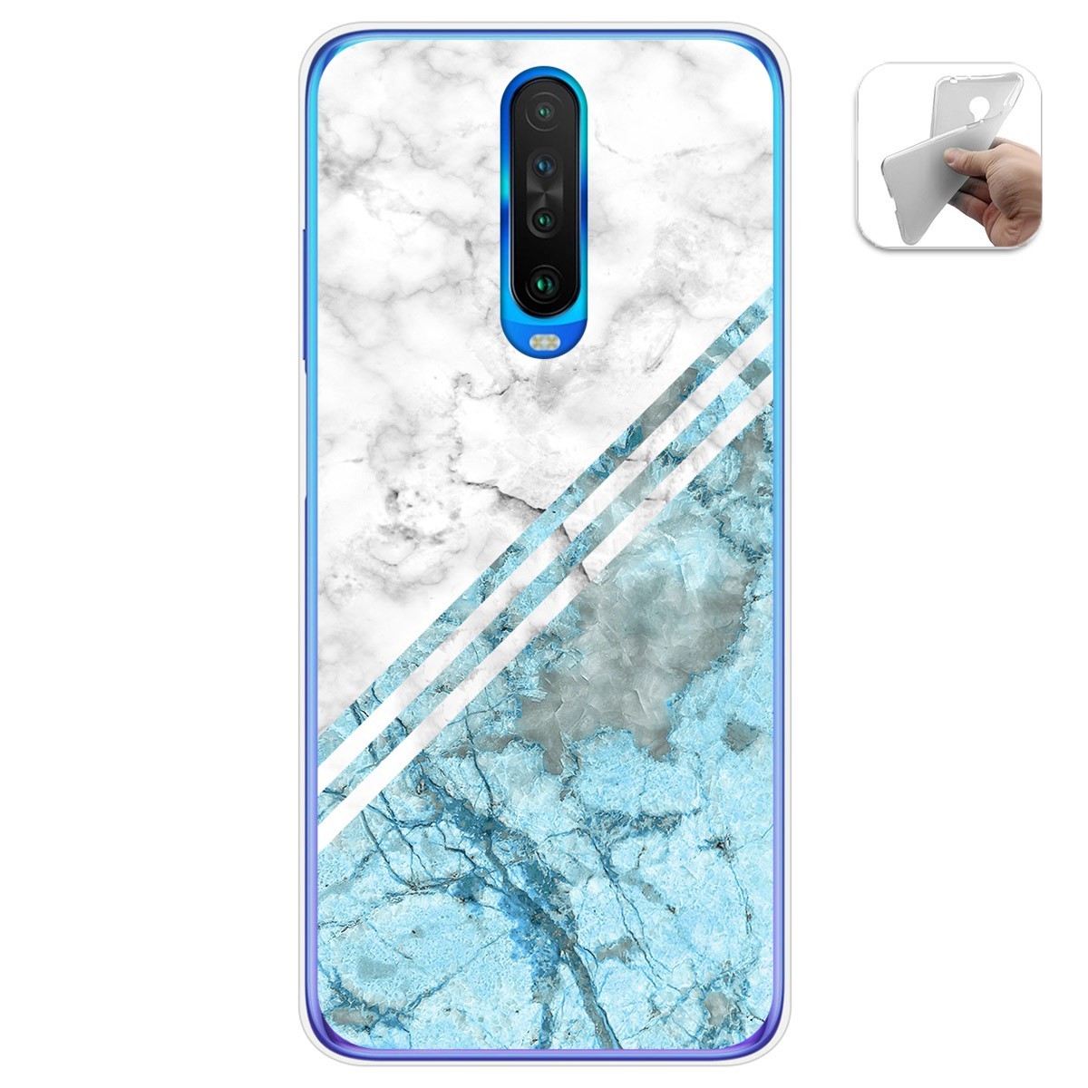Funda Gel Tpu para Xiaomi Pocophone POCO X2 diseño Mármol 02 Dibujos