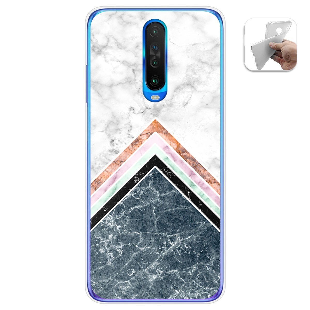 Funda Gel Tpu para Xiaomi Pocophone POCO X2 diseño Mármol 05 Dibujos