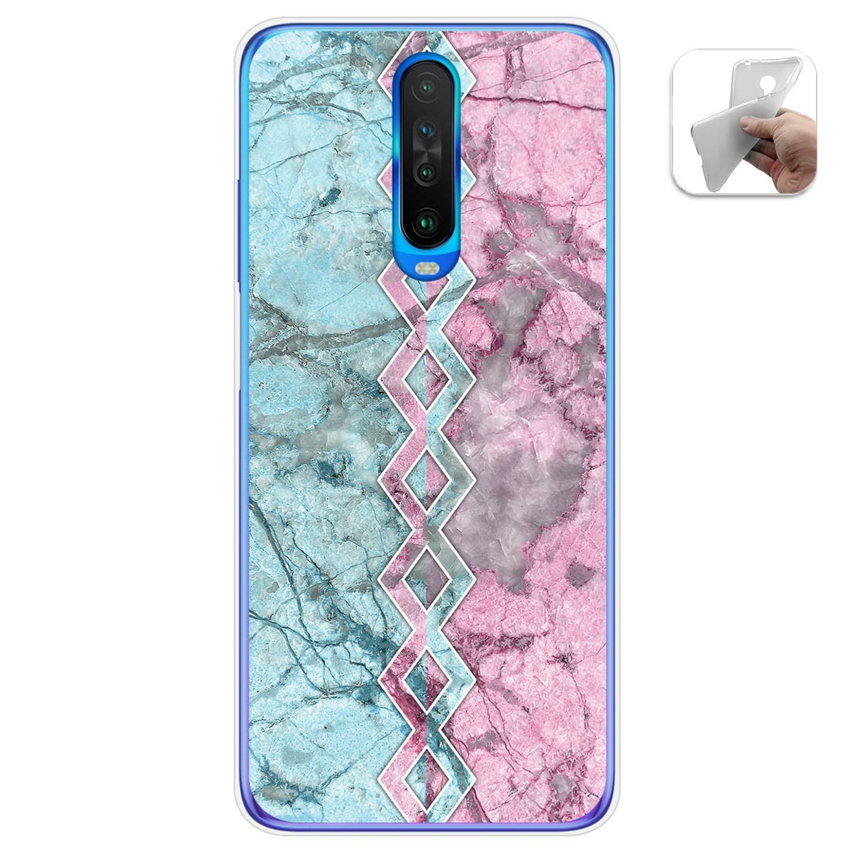 Funda Gel Tpu para Xiaomi Pocophone POCO X2 diseño Mármol 08 Dibujos