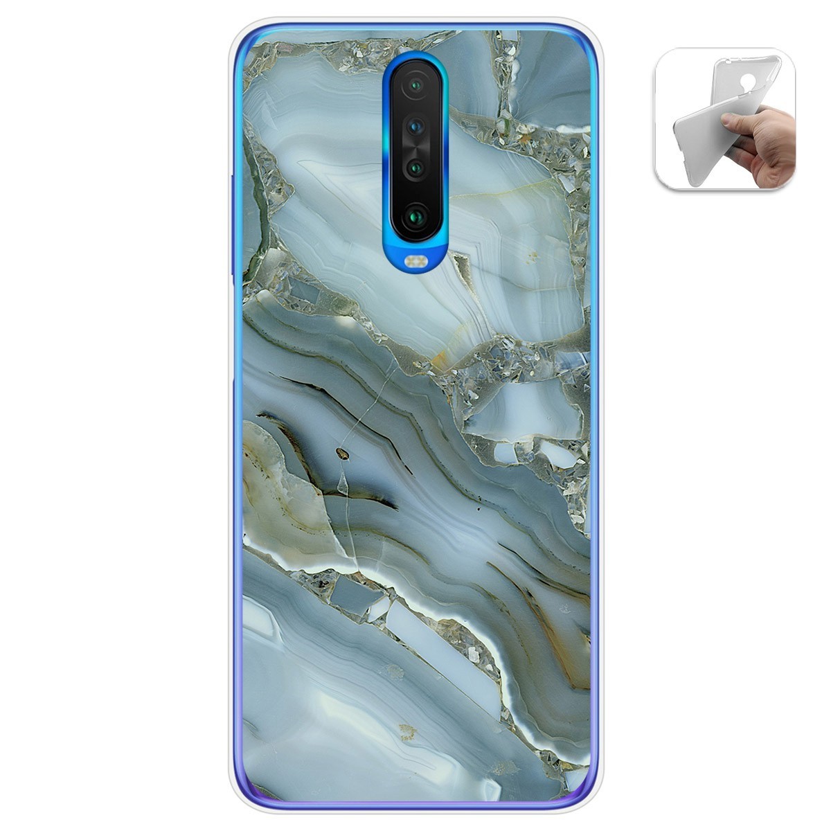 Funda Gel Tpu para Xiaomi Pocophone POCO X2 diseño Mármol 09 Dibujos