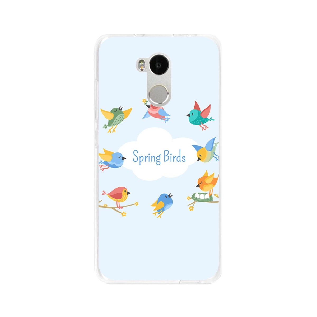 Funda Gel Tpu para Xiaomi Redmi 4 Pro Diseño Spring Birds Dibujos