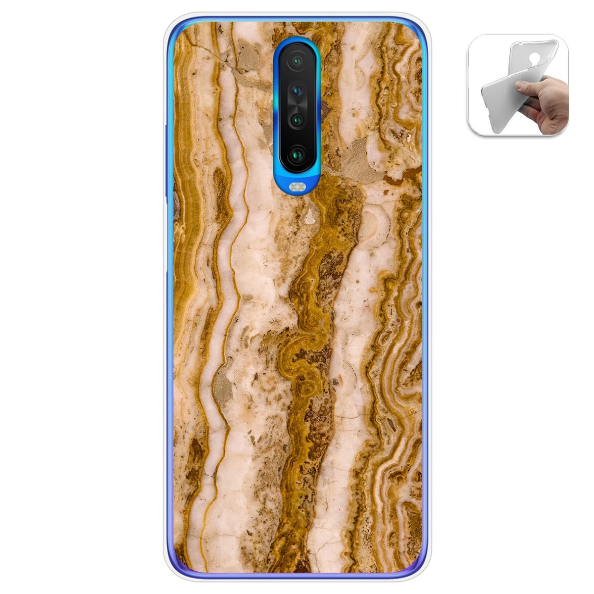 Funda Gel Tpu para Xiaomi Pocophone POCO X2 diseño Mármol 10 Dibujos