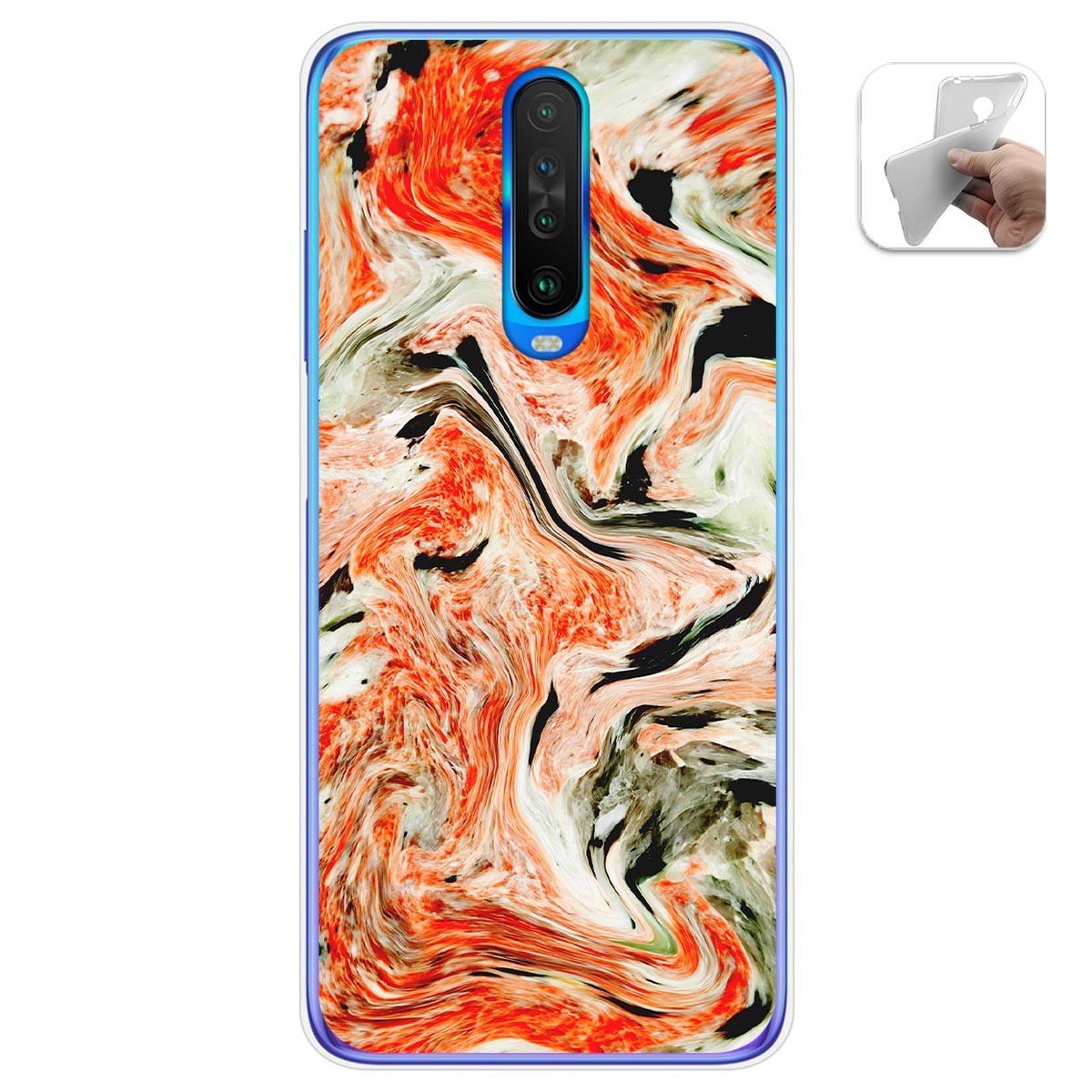 Funda Gel Tpu para Xiaomi Pocophone POCO X2 diseño Mármol 12 Dibujos