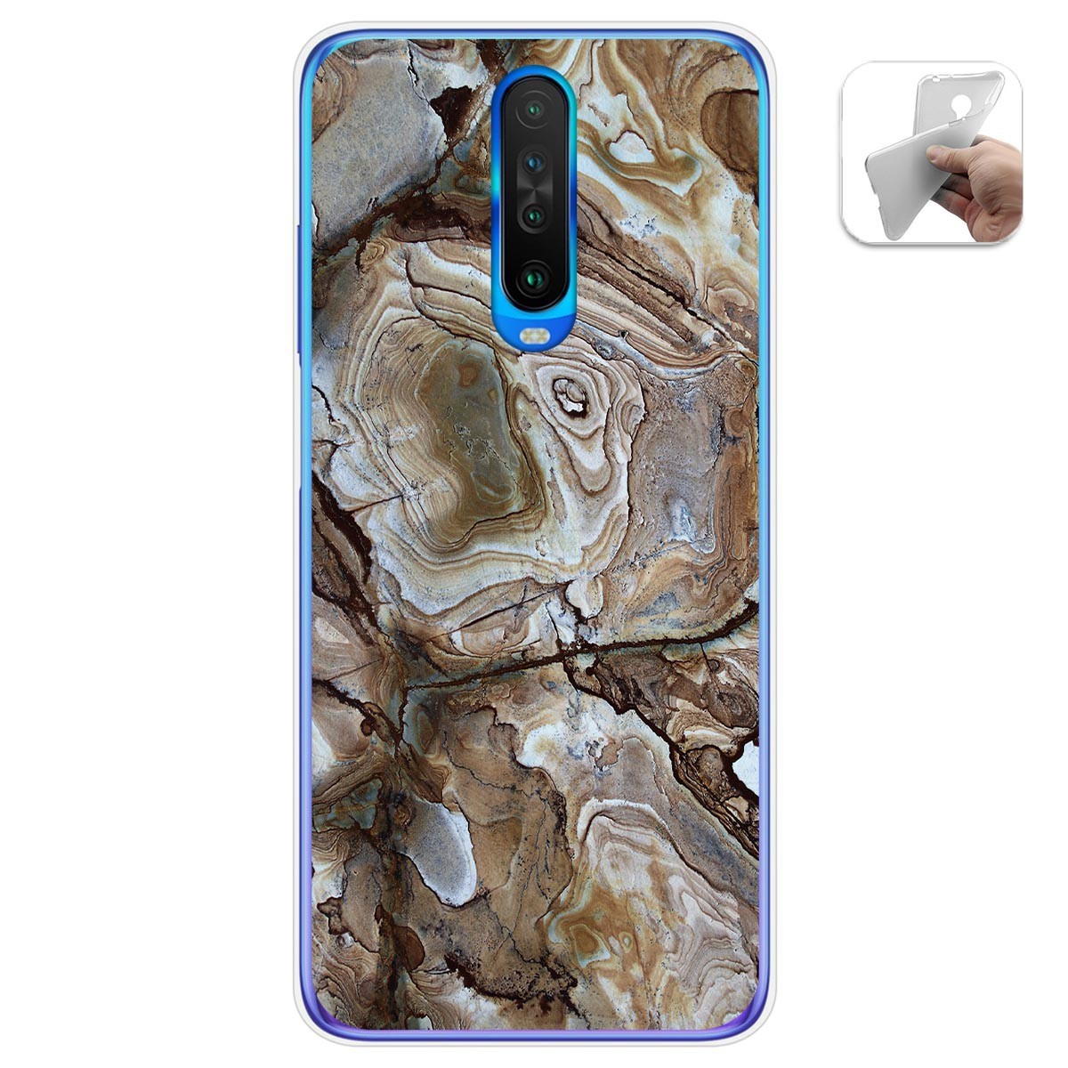 Funda Gel Tpu para Xiaomi Pocophone POCO X2 diseño Mármol 14 Dibujos