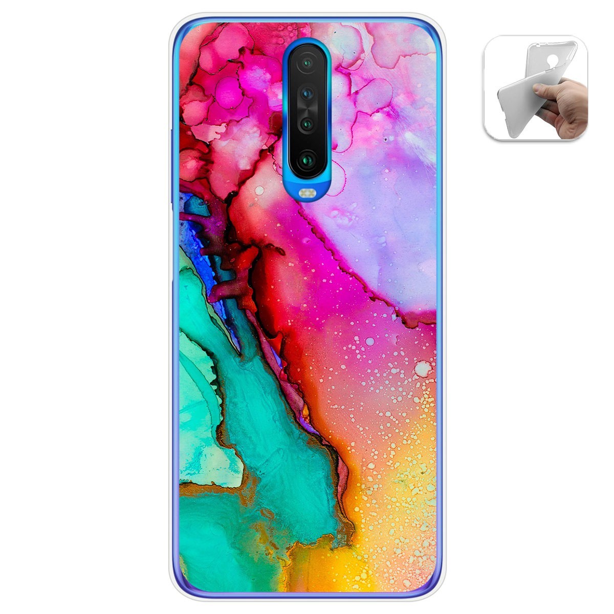 Funda Gel Tpu para Xiaomi Pocophone POCO X2 diseño Mármol 15 Dibujos